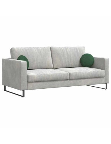 Cuscini per Seduta 2 pcs Verde Scuro Ø 30 cm Tessuto in Cords