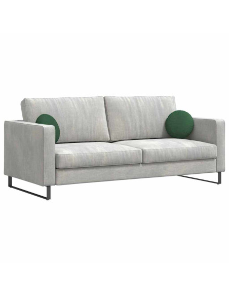 Cuscini per Seduta 2 pcs Verde Scuro Ø 30 cm Tessuto in Cords