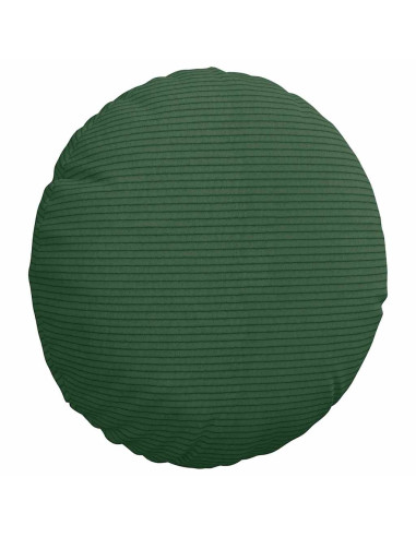 Cuscini per Seduta 2 pcs Verde Scuro Ø 30 cm Tessuto in Cords