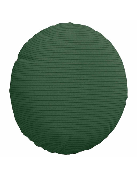 Cuscini per Seduta 2 pcs Verde Scuro Ø 30 cm Tessuto in Cords