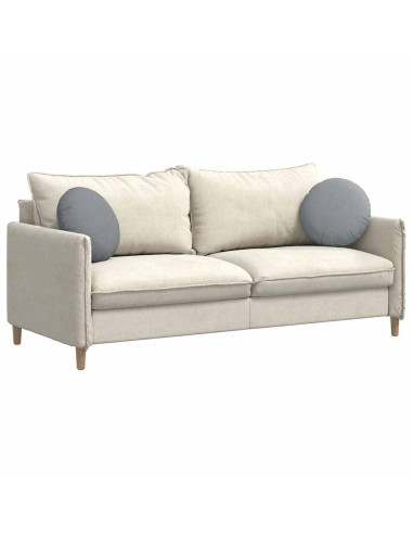 Cuscini per Seduta 2 pcs Grigio chiaro Ø40 x 13 cm Tessuto