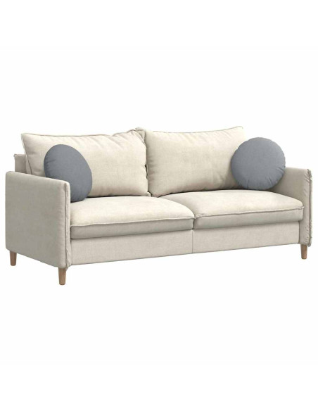 Cuscini per Seduta 2 pcs Grigio chiaro Ø40 x 13 cm Tessuto