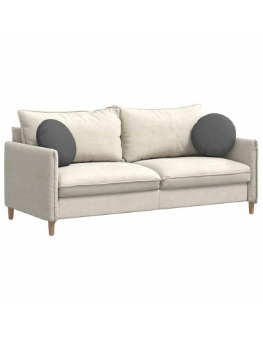 Cuscini per Seduta 2 pcs Grigio scuro Ø40 x 13 cm Tessuto