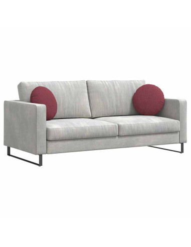 Cuscini per Seduta 2 pcs Rosso Vino Ø40 x 13 cm Tessuto