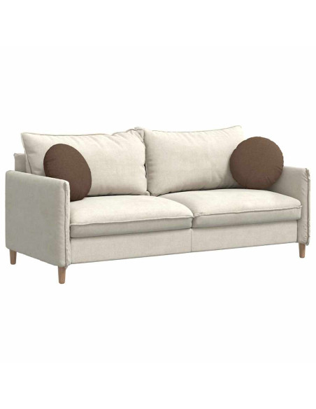 Cuscini per Seduta 2 pcs Marrone Ø40 x 13 cm Tessuto