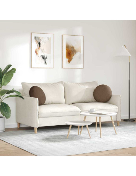 Cuscini per Seduta 2 pcs Marrone Ø40 x 13 cm Tessuto