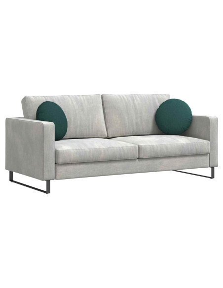 Cuscini per Seduta 2 pcs Verde Scuro Ø40 x 13 cm Tessuto