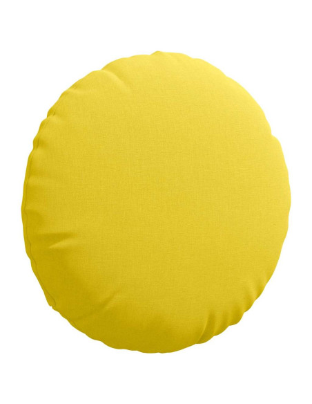 Cuscini per Seduta 2 pcs Giallo Chiaro Ø40 x 13 cm Tessuto