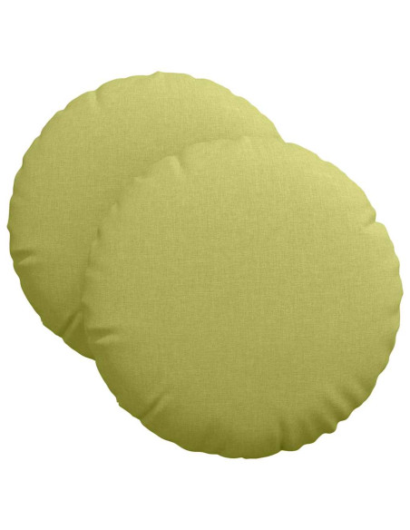 Cuscini per Seduta 2 pcs Verde chiaro Ø40 x 13 cm Tessuto