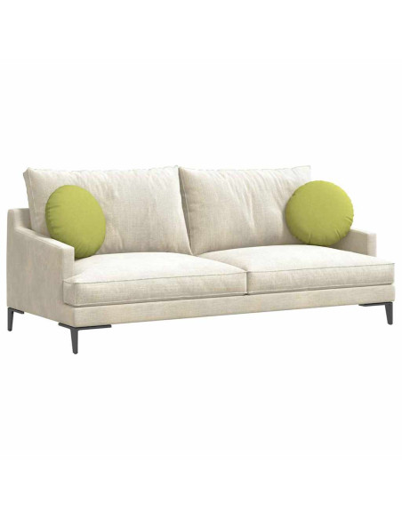 Cuscini per Seduta 2 pcs Verde chiaro Ø40 x 13 cm Tessuto