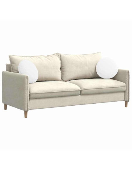 Cuscini per Seduta 2 pcs Bianco Ø40 x 13 cm Tessuto