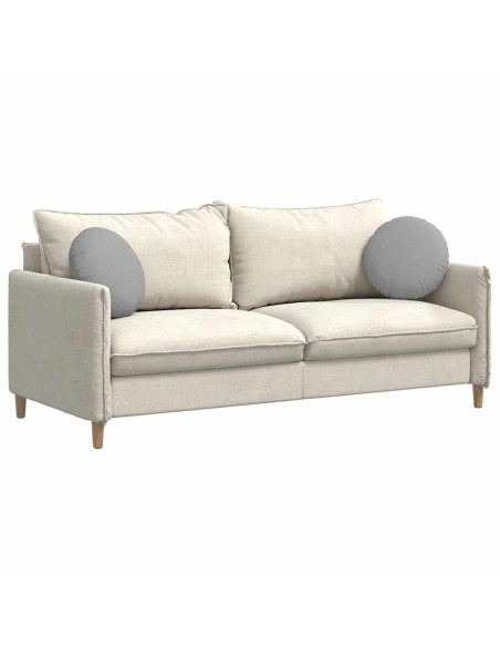 Cuscini per Seduta 2 pcs Grigio Nuvola Ø40 x 13 cm Tessuto