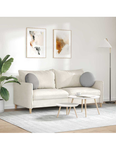 Cuscini per Seduta 2 pcs Grigio Nuvola Ø40 x 13 cm Tessuto