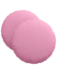 Cuscini per Seduta 2 pcs Rosa Ø40 x 13 cm Tessuto 2