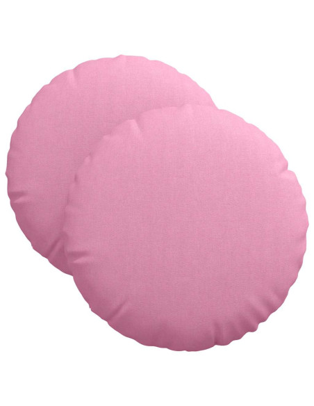 Cuscini per Seduta 2 pcs Rosa Ø40 x 13 cm Tessuto