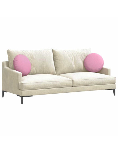 Cuscini per Seduta 2 pcs Rosa Ø40 x 13 cm Tessuto