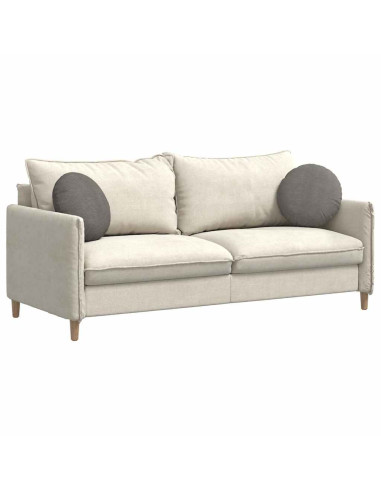 Cuscini per Seduta 2 pcs Grigio chiaro Ø 40 cm Tessuto in Cords