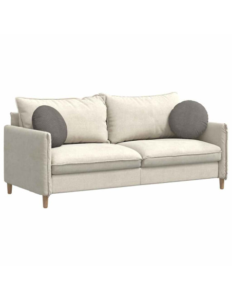 Cuscini per Seduta 2 pcs Grigio chiaro Ø 40 cm Tessuto in Cords