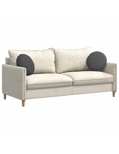 Cuscini per Seduta 2 pcs Grigio scuro Ø 40 cm Tessuto in Cords