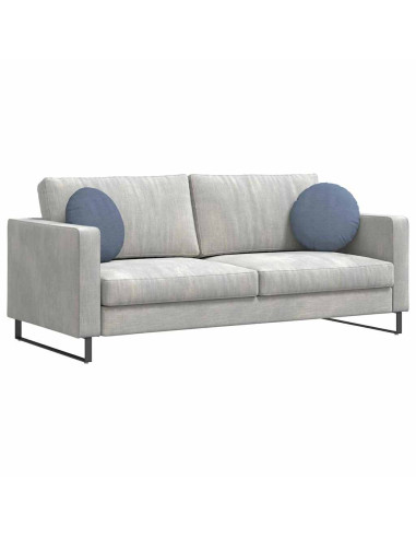 Cuscini per Seduta 2 pcs Blu Ø 40 cm Tessuto in Cords