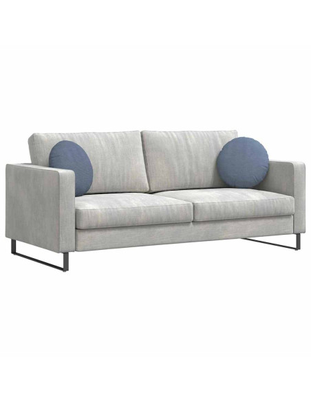 Cuscini per Seduta 2 pcs Blu Ø 40 cm Tessuto in Cords