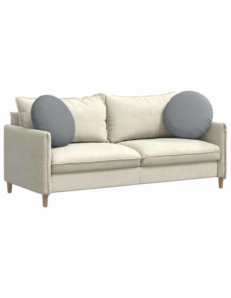 Cuscini per Seduta 2 pcs Grigio chiaro Ø50 x 19 cm Tessuto