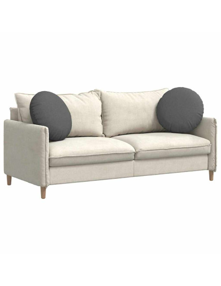 Cuscini per Seduta 2 pcs Grigio scuro Ø50 x 19 cm Tessuto