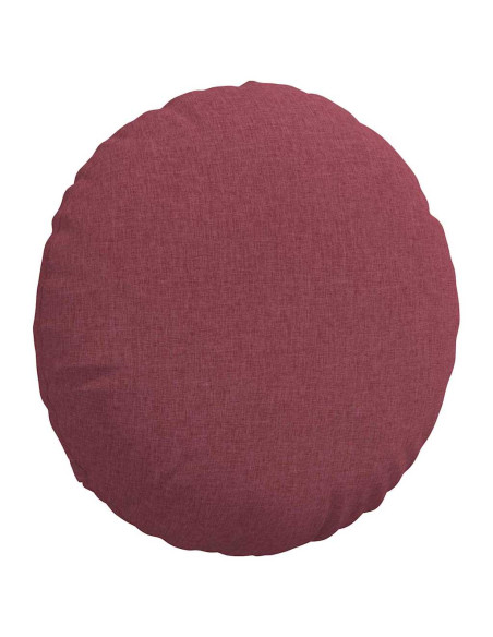 Cuscini per Seduta 2 pcs Rosso Vino Ø50 x 19 cm Tessuto