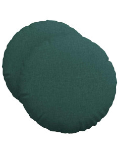 Cuscini per Seduta 2 pcs Verde Scuro Ø50 x 19 cm Tessuto 2