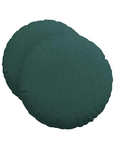 Cuscini per Seduta 2 pcs Verde Scuro Ø50 x 19 cm Tessuto
