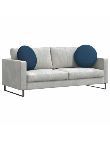 Cuscini per Seduta 2 pcs Blu Ø50 x 19 cm Tessuto