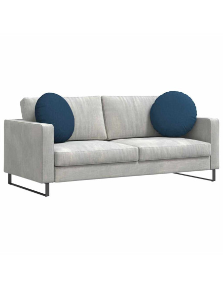 Cuscini per Seduta 2 pcs Blu Ø50 x 19 cm Tessuto