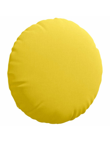 Cuscini per Seduta 2 pcs Giallo Chiaro Ø50 x 19 cm Tessuto