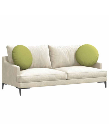 Cuscini per Seduta 2 pcs Verde chiaro Ø50 x 19 cm Tessuto