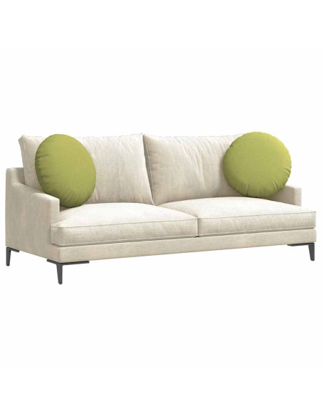 Cuscini per Seduta 2 pcs Verde chiaro Ø50 x 19 cm Tessuto