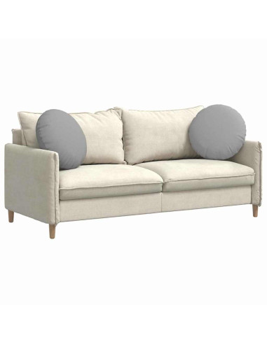 Cuscini per Seduta 2 pcs Grigio Nuvola Ø50 x 19 cm Tessuto