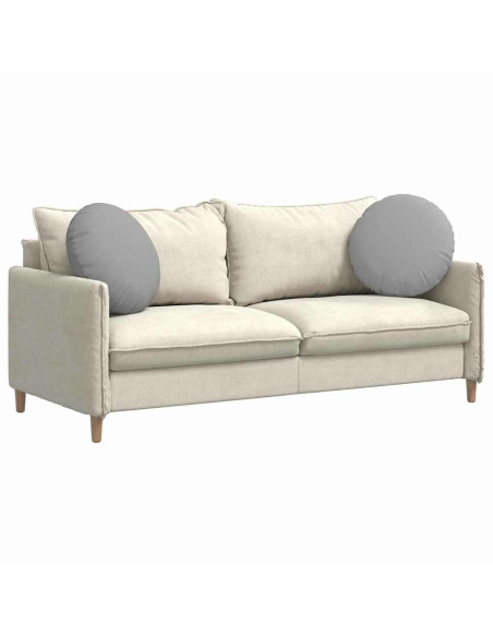 Cuscini per Seduta 2 pcs Grigio Nuvola Ø50 x 19 cm Tessuto