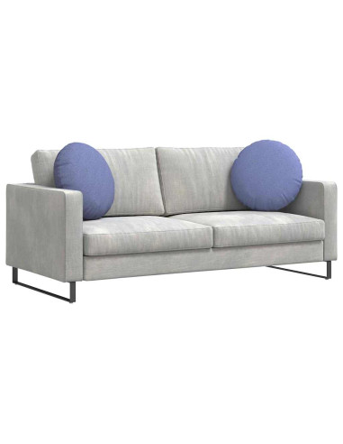 Cuscini per Seduta 2 pcs Blu jeans Ø50 x 19 cm Tessuto