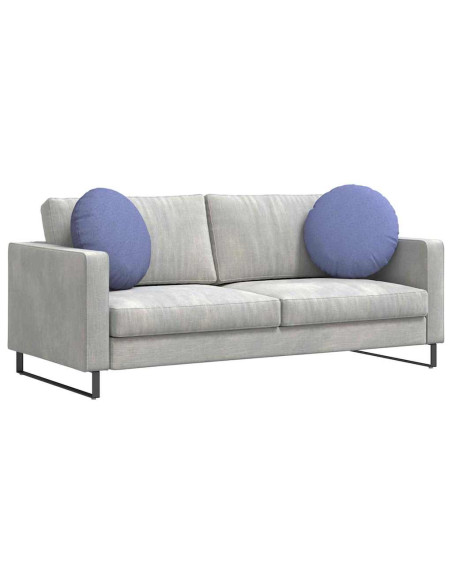 Cuscini per Seduta 2 pcs Blu jeans Ø50 x 19 cm Tessuto