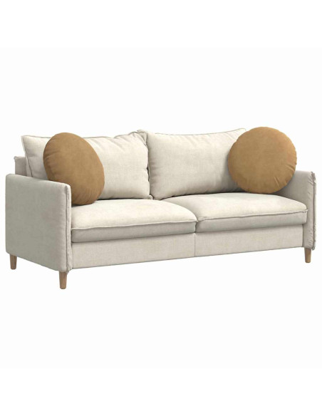 Cuscini per Seduta 2 pcs Marrone Ø50 x 19 cm Velluto