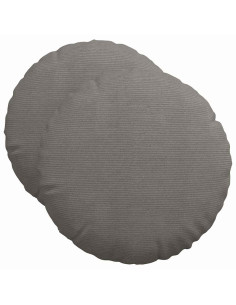 Cuscini per Seduta 2 pcs Grigio chiaro Ø 50 cm Tessuto in Cords 2