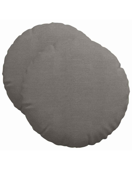 Cuscini per Seduta 2 pcs Grigio chiaro Ø 50 cm Tessuto in Cords