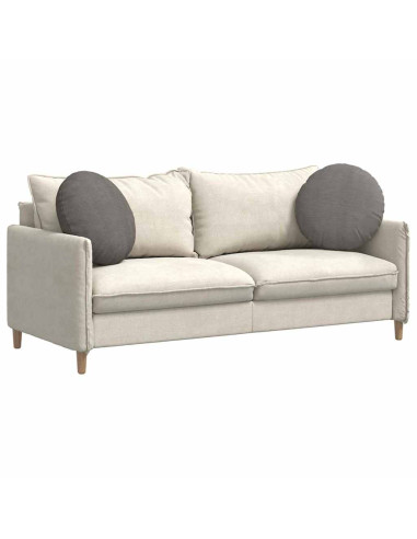 Cuscini per Seduta 2 pcs Grigio chiaro Ø 50 cm Tessuto in Cords