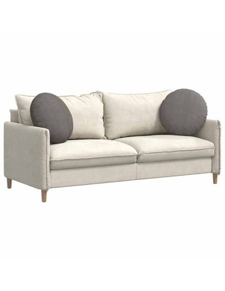 Cuscini per Seduta 2 pcs Grigio chiaro Ø 50 cm Tessuto in Cords