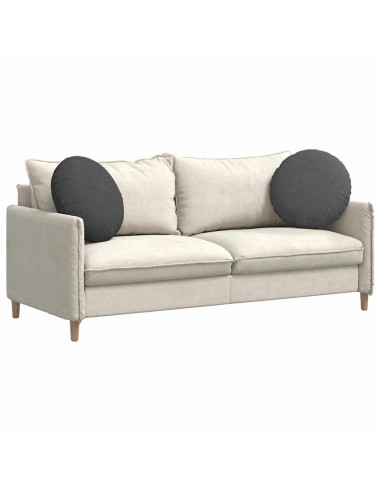 Cuscini per Seduta 2 pcs Grigio scuro Ø 50 cm Tessuto in Cords