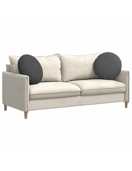 Cuscini per Seduta 2 pcs Grigio scuro Ø 50 cm Tessuto in Cords