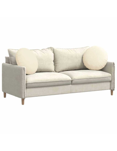 Cuscini per Seduta 2 pcs Crema Ø 50 cm Tessuto in Cords