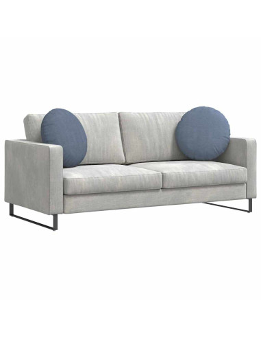 Cuscini per Seduta 2 pcs Blu Ø 50 cm Tessuto in Cords