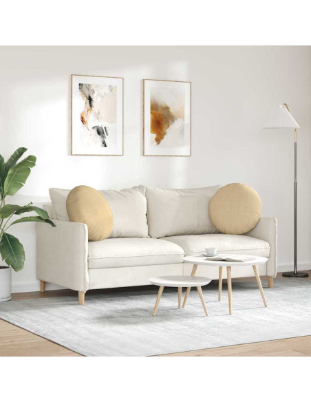 Cuscini per Seduta 2 pcs Grigio Verde Ø 50 cm Tessuto in Cords