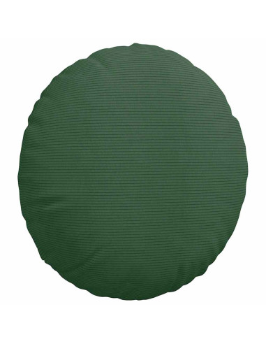 Cuscini per Seduta 2 pcs Verde Scuro Ø 50 cm Tessuto in Cords